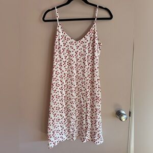 Reformation Red and White Flower Dress
